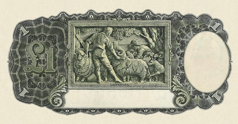 Australia banknotes, King George VI, Commonwealth Bank, £1 Pound, 1938, Pick P-26, UNC