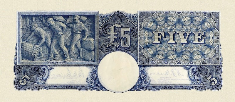 Australia banknotes, King George VI, Commonwealth Bank, £5 Pounds, 1938, Pick P-27, UNC