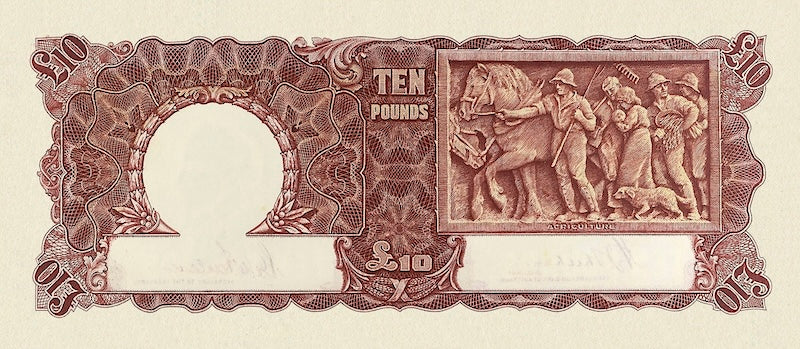 Australia banknotes, King George VI, Commonwealth Bank, £10 Pounds, 1938, Pick P-28, UNC